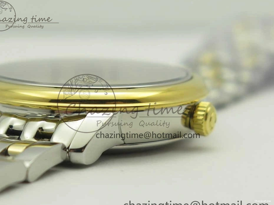 0523 Attractive De Ville Prestige Ladies 32.7mm SS MKF 1:1 Best Edition White Dial Roman Markers on SS YG Bracelet MIYOTA 7965